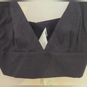 Sandro Bralette NWT Size FR 4 US 10 Black Rose Gold Strap Adjustments.